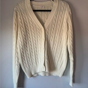 Brandy Melville J. Gal Cable Knit Cream Sweater